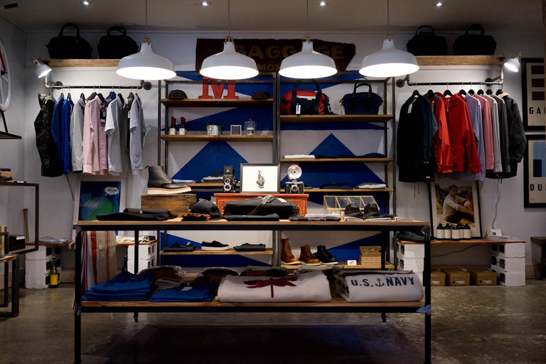 how to price t-shirts margins and markup — clothing retail store with apparel on display