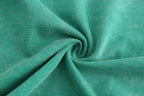200GSM Vintage Snow Washed Tee - Seafoam Green Fabric, Stitching and Construction - Detail View