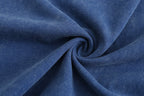 200GSM Vintage Snow Washed Tee - Steel Blue Fabric, Stitching and Construction - Detail View