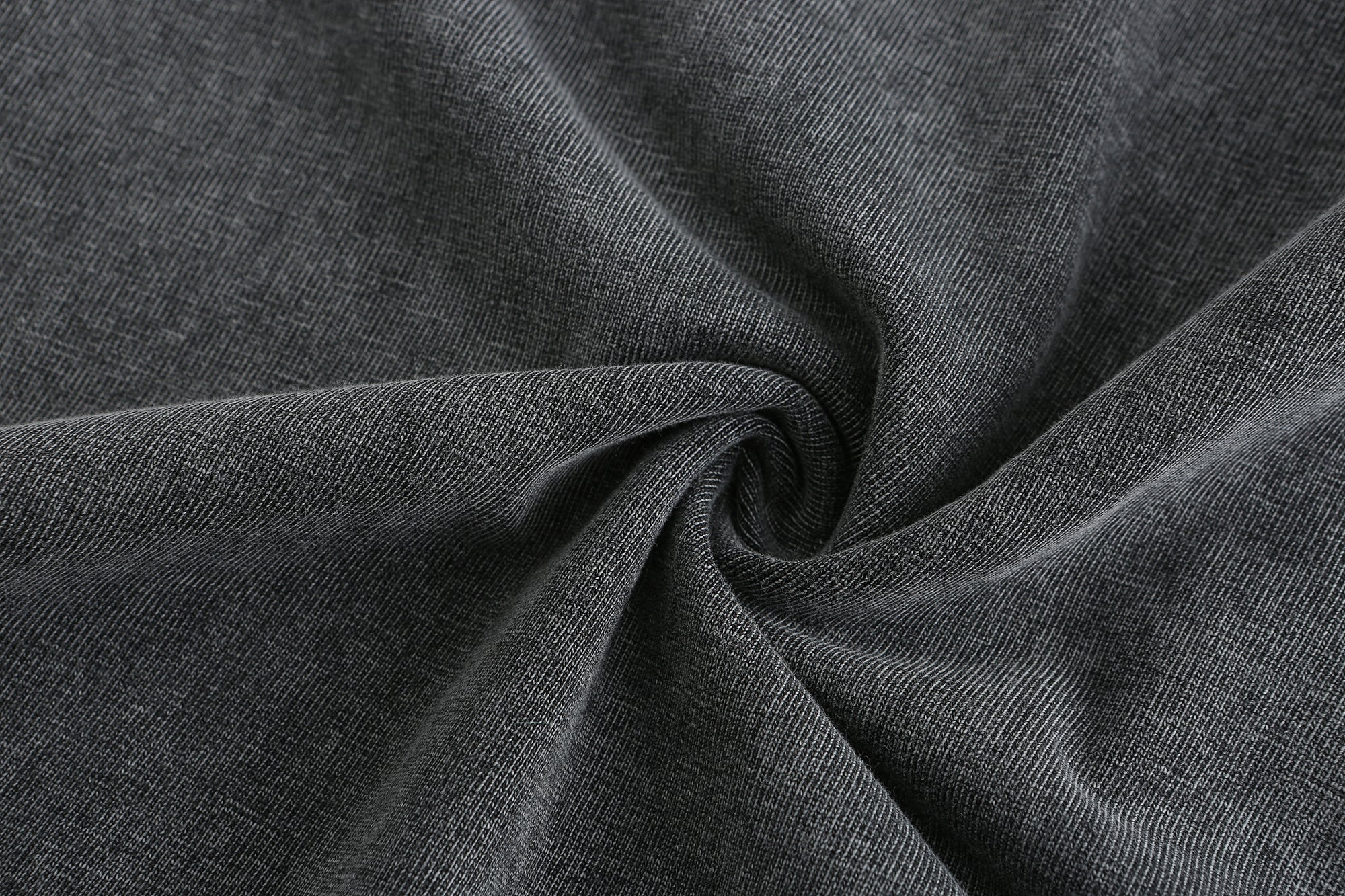 230GSM Vintage Snow Washed Tee - Black Fabric, Stitching and Construction - Detail View