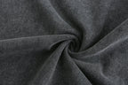 200GSM Vintage Snow Washed Tee - Black Fabric, Stitching and Construction - Detail View