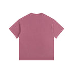 260GSM Pigment Dye Washed Tee - Ankara Red - Back View
