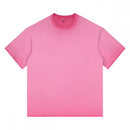 240GSM Women Distressed Dual-color Washed Cropped Tee