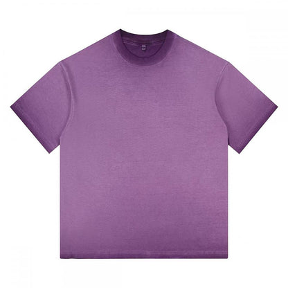 240GSM Women Distressed Dual-color Washed Cropped Tee