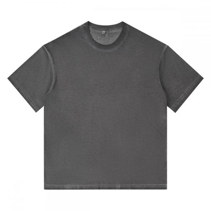 240GSM Women Distressed Dual-color Washed Cropped Tee