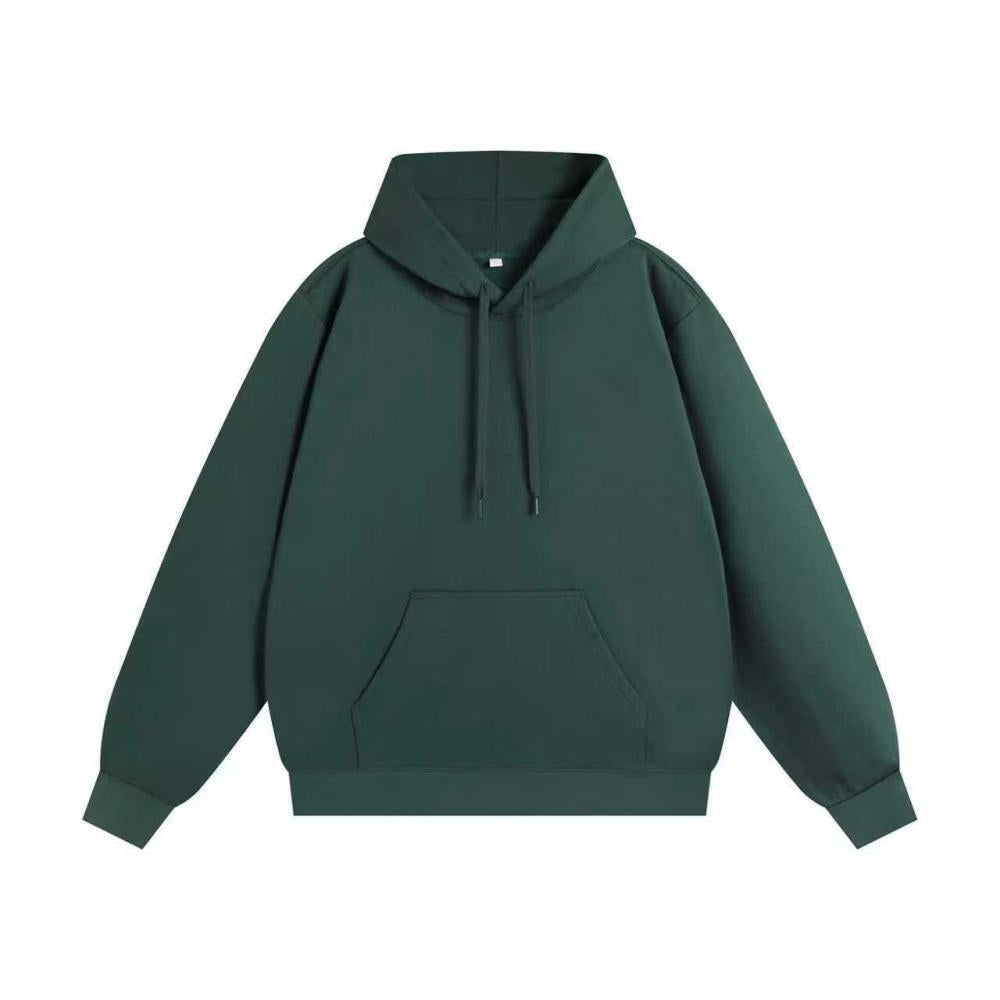 300GSM Solid Color Hoodie - Deep Slate Green - Front View