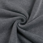 350GSM Snow Washed Pullover Hoodie - Gray Fabric, Stitching and Construction - Detail View