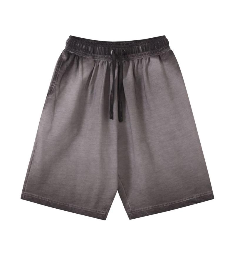 320GSM Ombre Washed Shorts - Gray - Front View