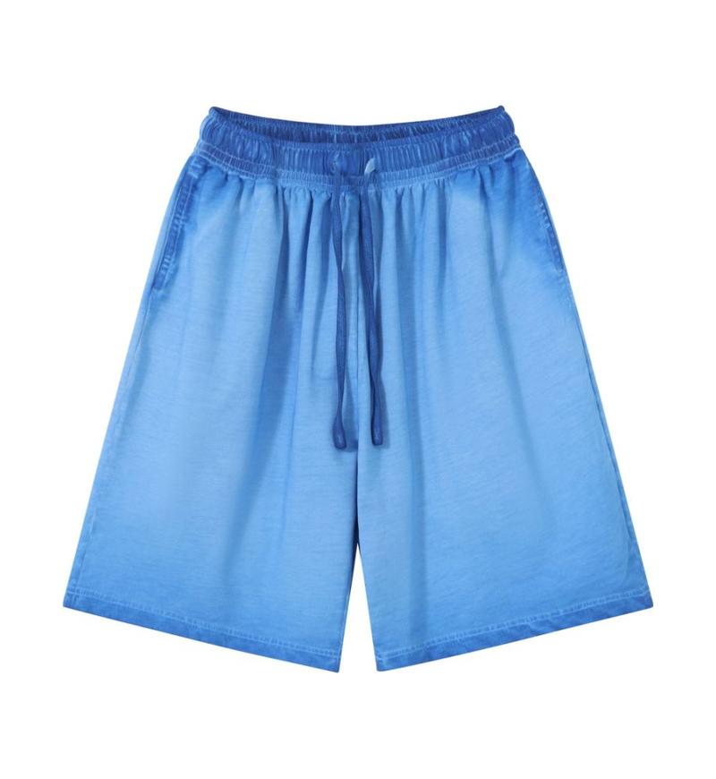 320GSM Ombre Washed Shorts - Blue - Front View