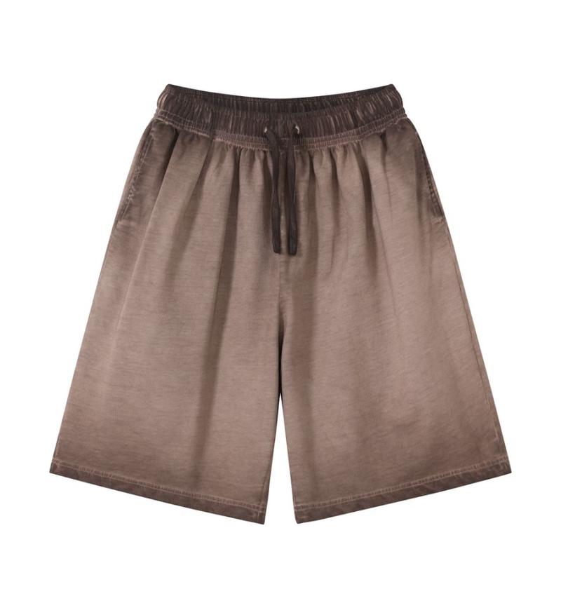 320GSM Ombre Washed Shorts - Brown - Front View