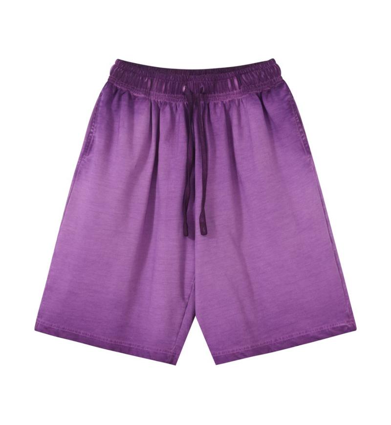 320GSM Ombre Washed Shorts - Purple - Front View