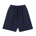 320GSM Pigment Dye Washed Shorts - Steel Blue - Front View