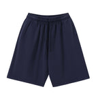 320GSM Pigment Dye Washed Shorts - Steel Blue - Front View