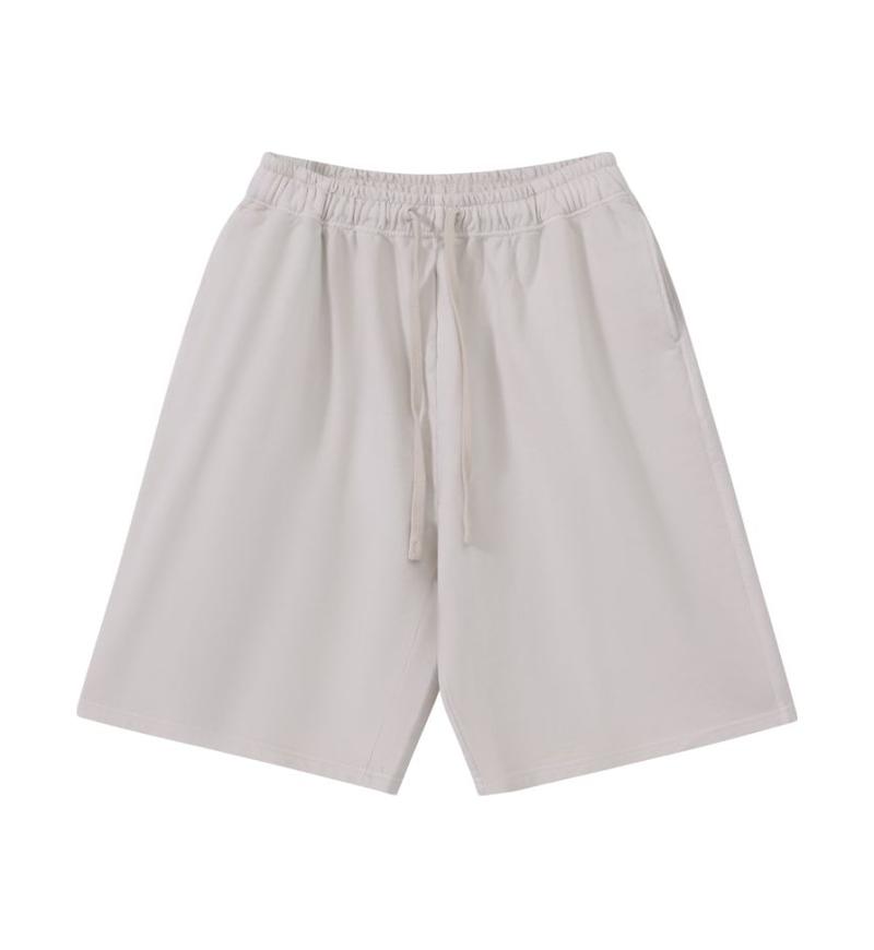 320GSM Pigment Dye Washed Shorts - Almond - Front View