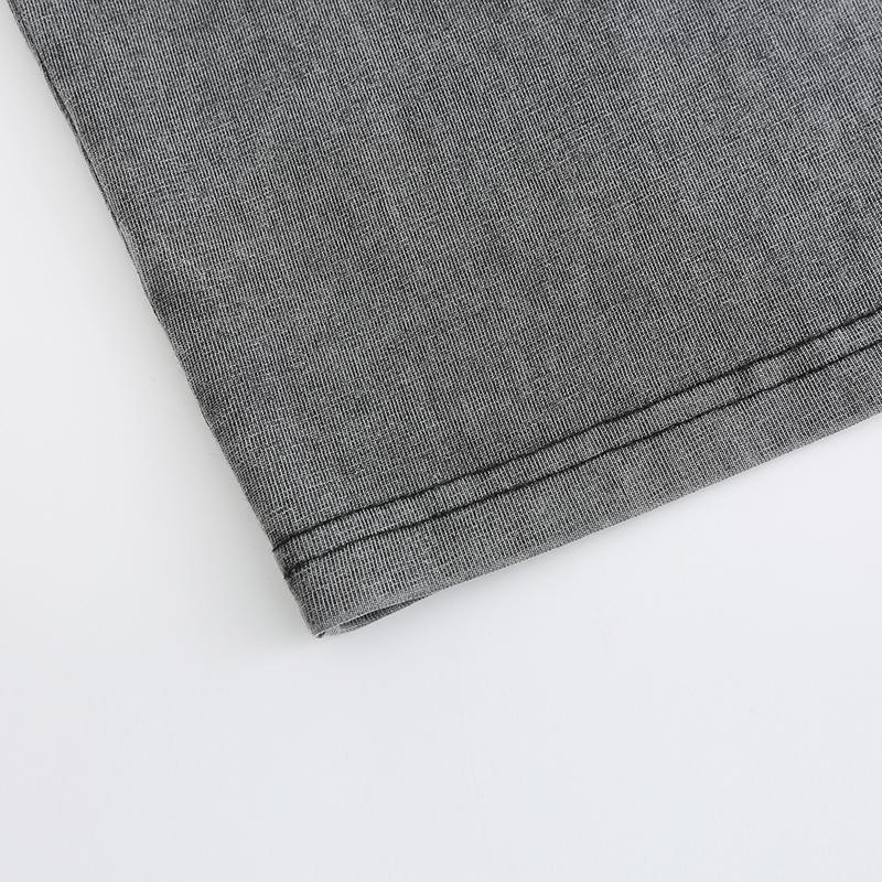 270GSM Vintage Snow Washed Tee - Gray Fabric, Stitching and Construction - Detail View
