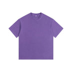 260GSM Pigment Dye Washed Tee - Purple - Front View