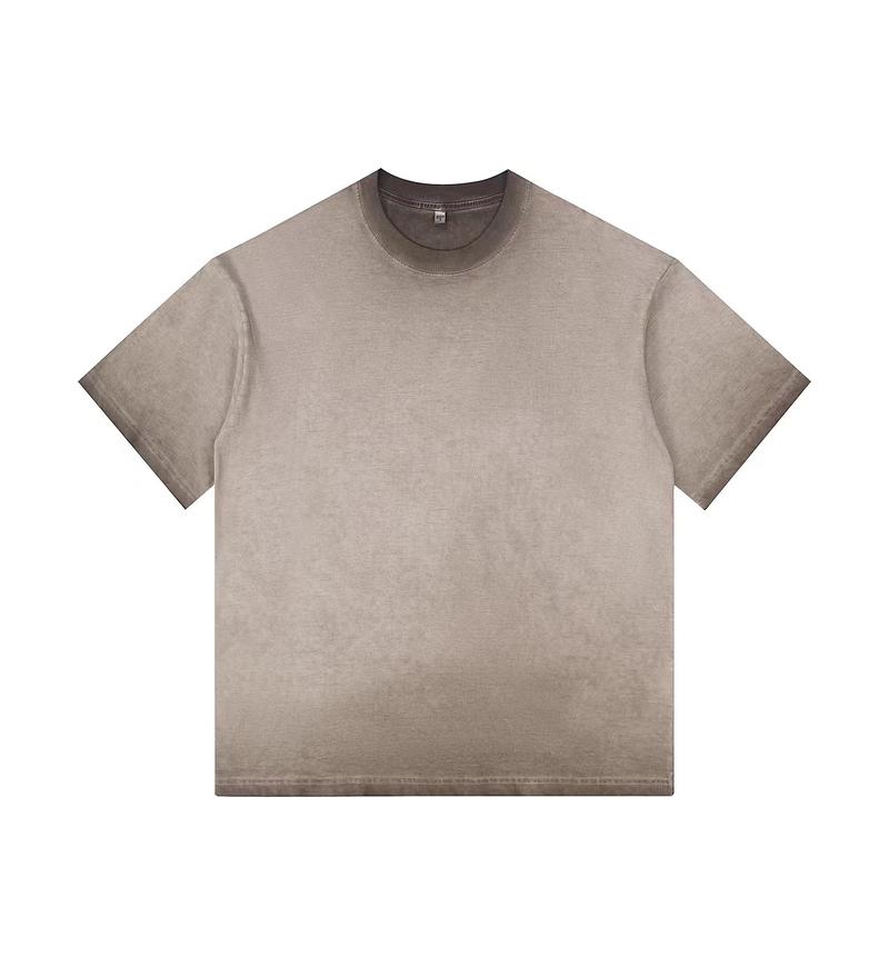 230GSM Ombre Washed Tee - Brown - Front View