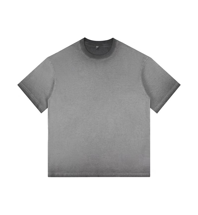 230GSM Ombre Washed Tee - Gray - Front View