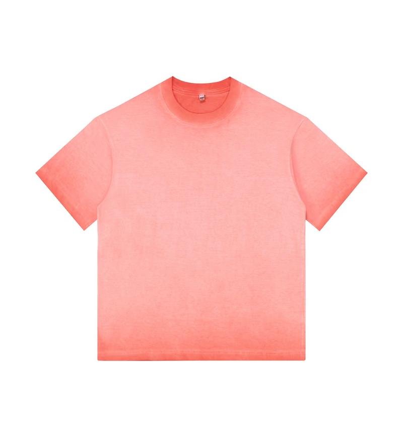 230GSM Ombre Washed Tee - Orange - Front View
