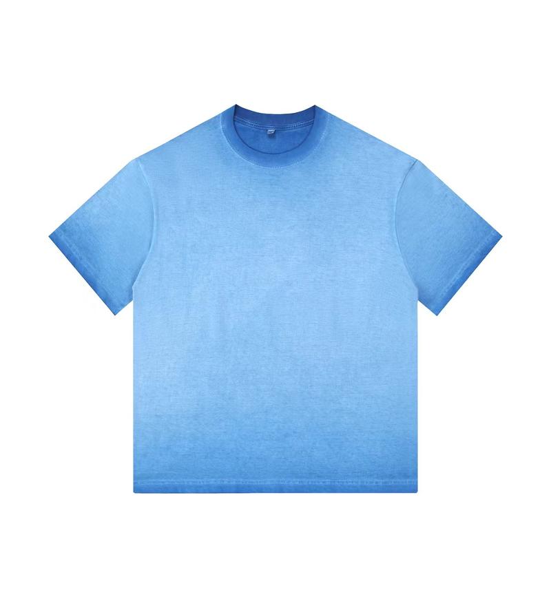 230GSM Ombre Washed Tee - Blue - Front View