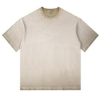 230GSM Ombre Washed Tee - Khaki - Front View