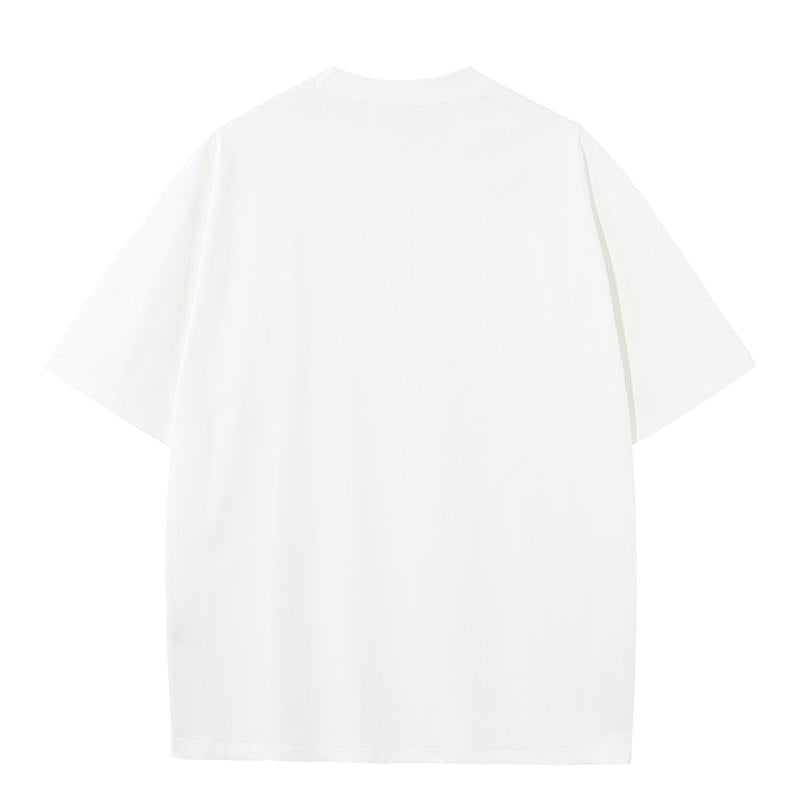 230GSM Solid Color Tee - White - Back View