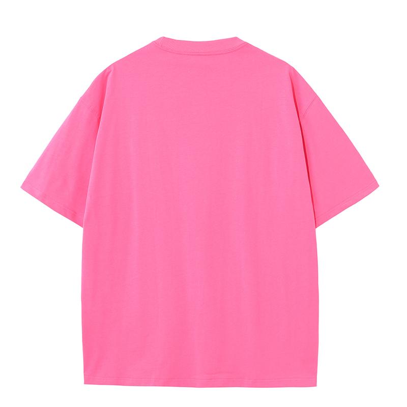 230GSM Solid Color Tee - Pink - Back View