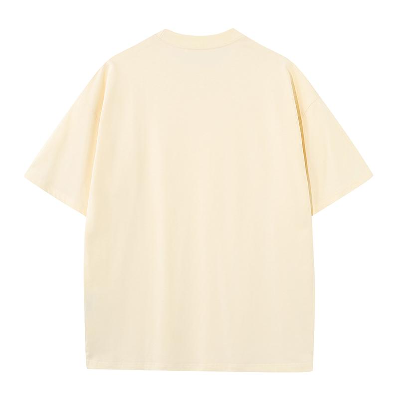 230GSM Solid Color Tee - Almond - Back View
