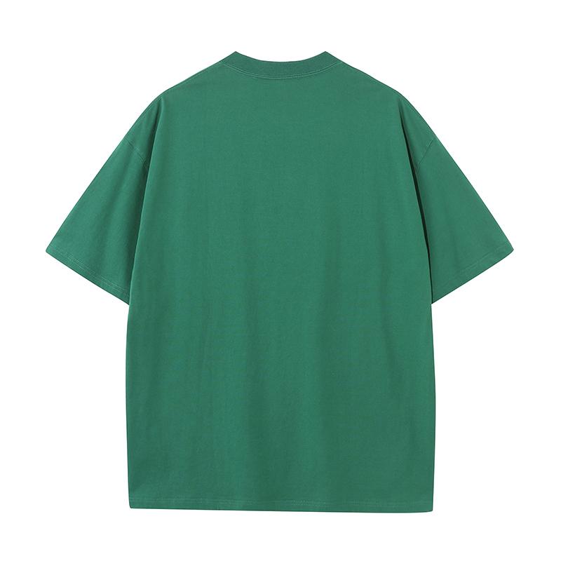 230GSM Solid Color Tee - Forest Green - Back View