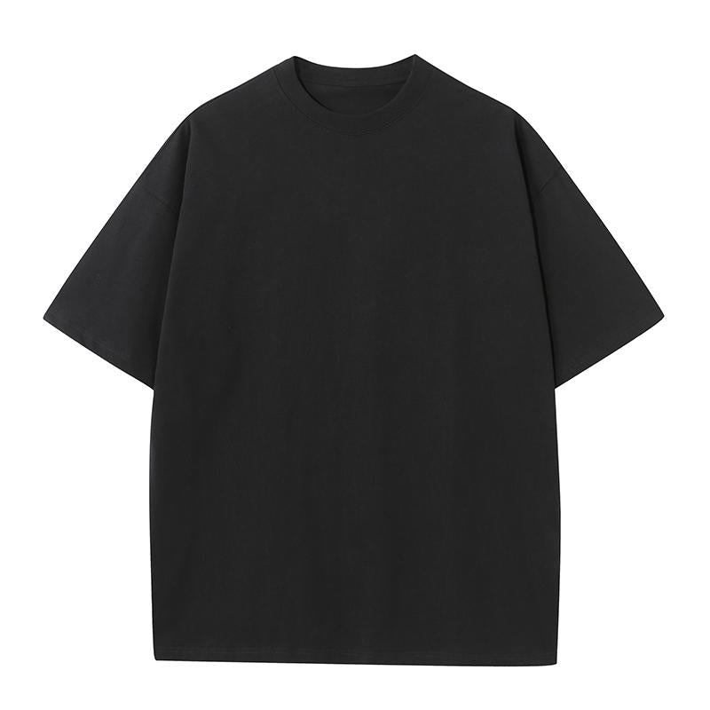 270GSM Solid Color Tee - Black - Front View