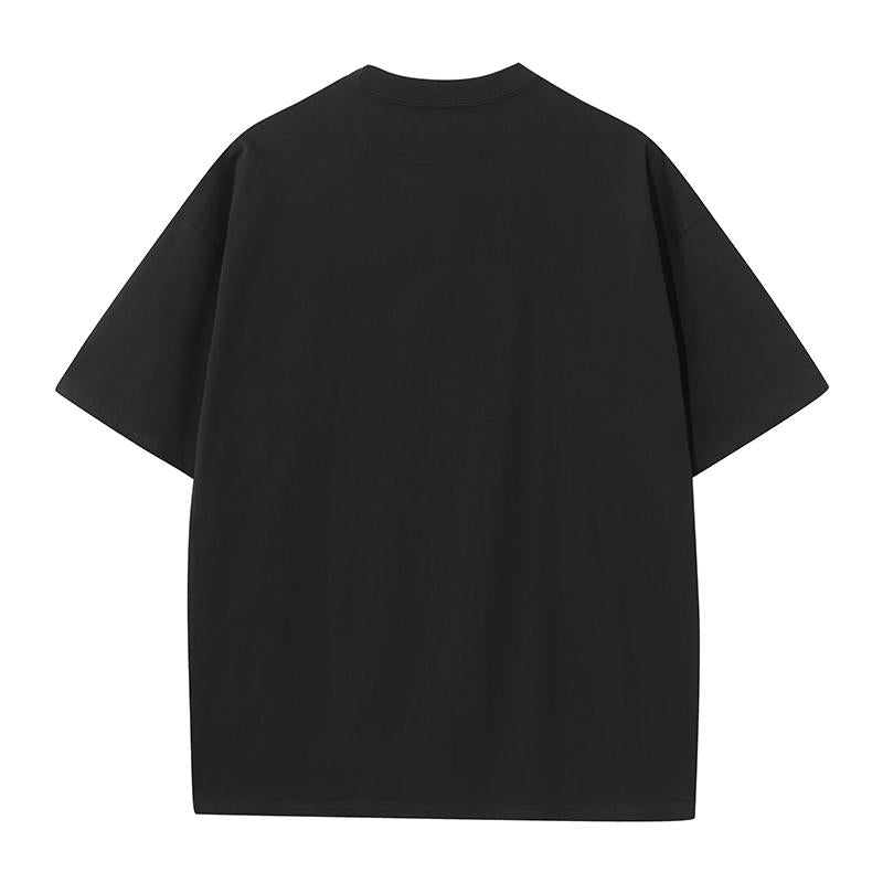 270GSM Solid Color Tee - Black - Back View