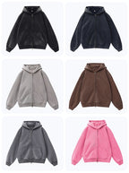 380GSM Zip Up Fleece Hoodie - Color Options