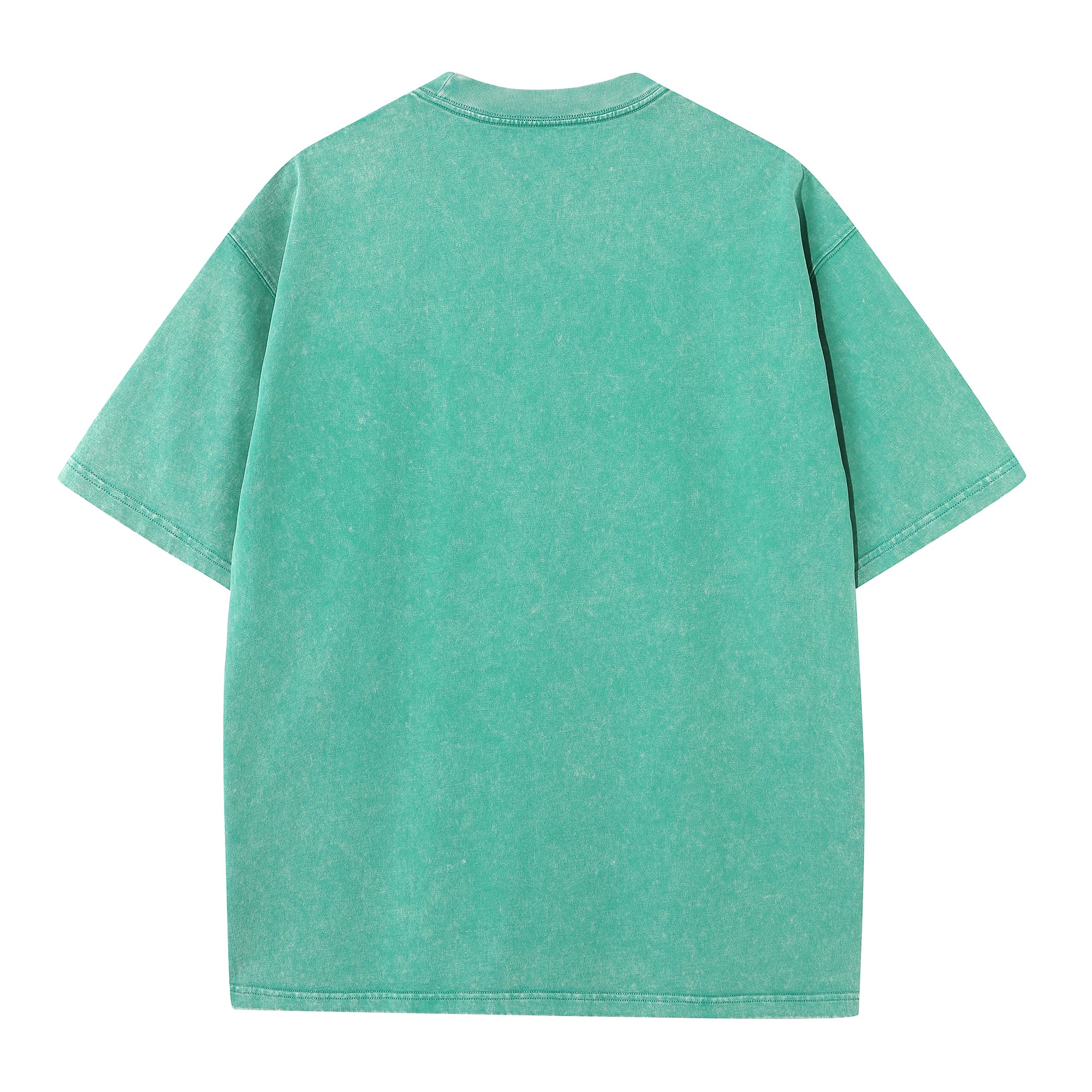230GSM Vintage Snow Washed Tee - Seafoam Green - Back View