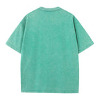 200GSM Vintage Snow Washed Tee - Seafoam Green - Back View
