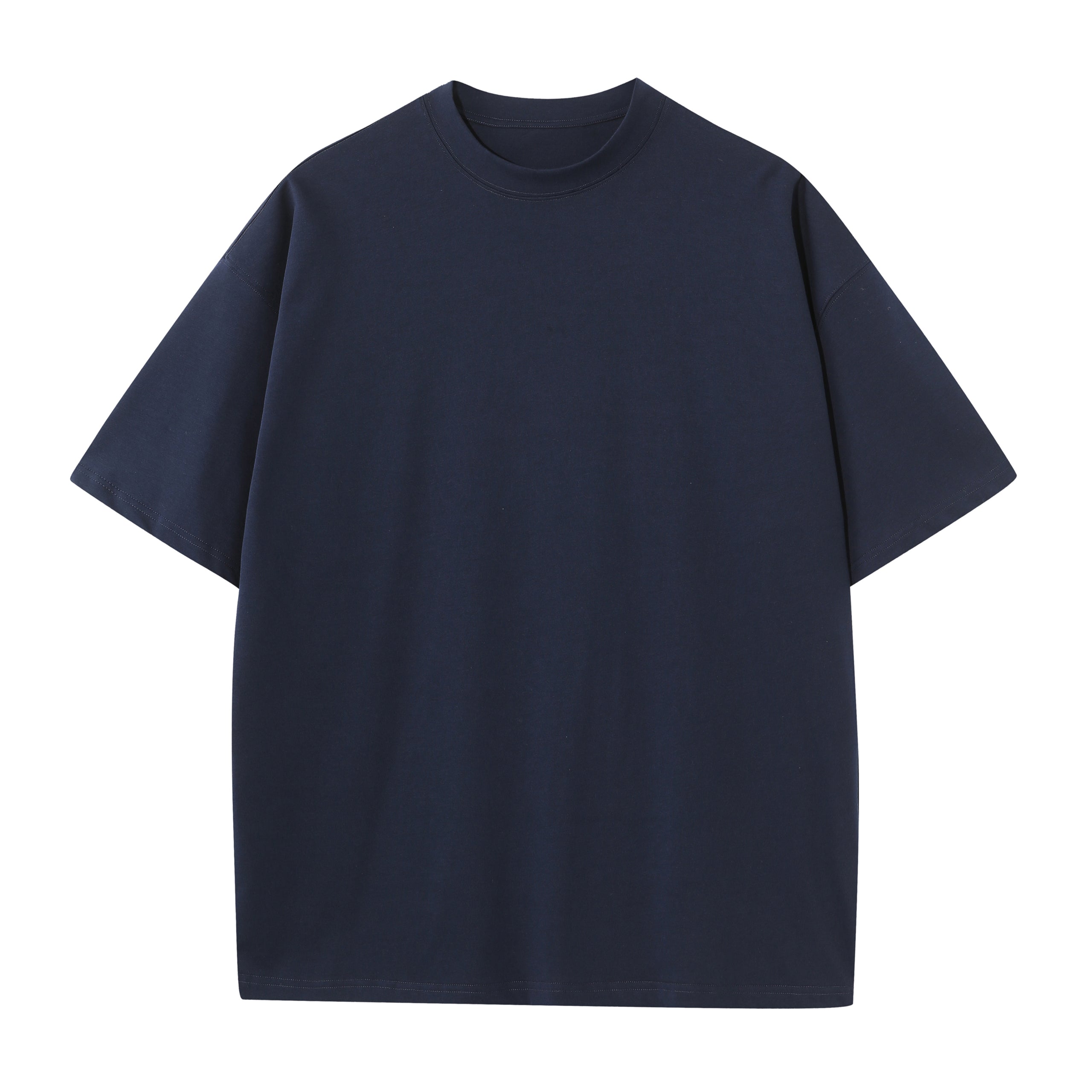 230GSM Solid Color Tee - Dark Blue - Front View