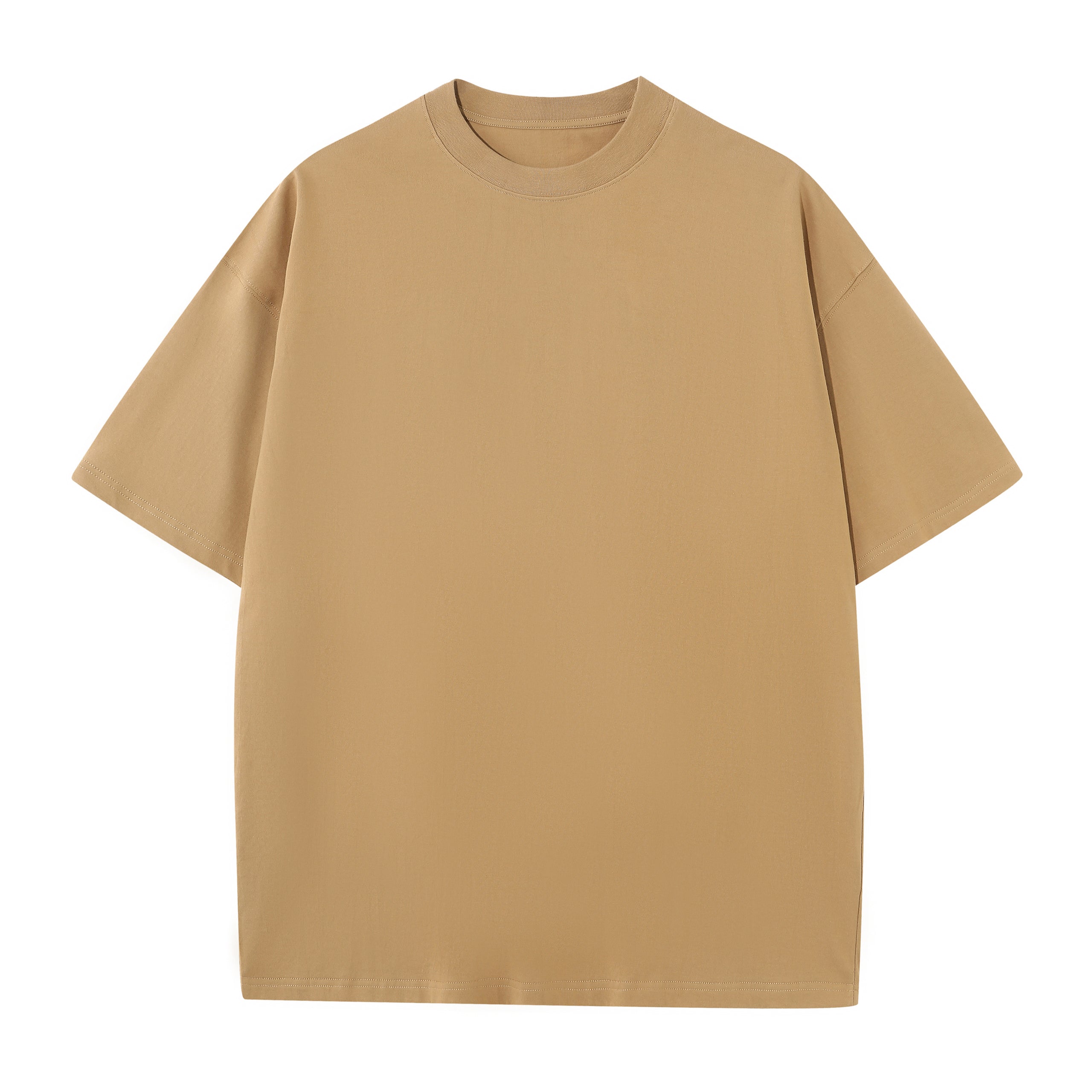 230GSM Solid Color Tee - Khaki - Front View