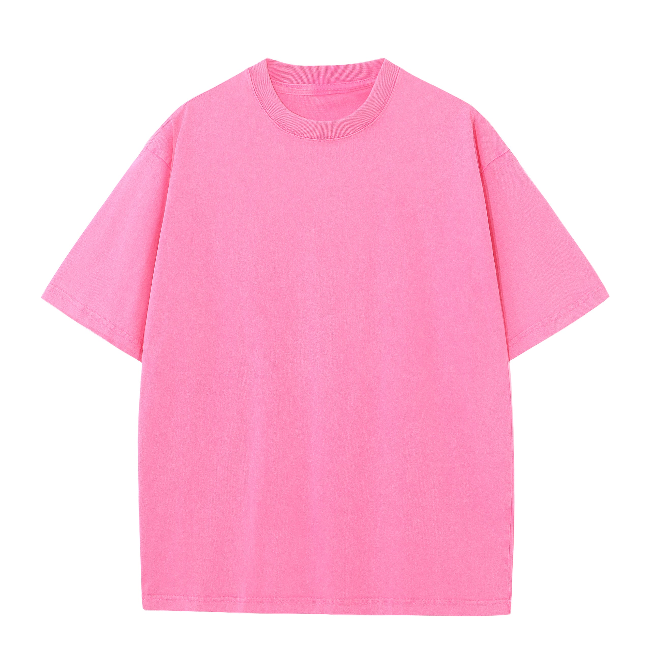 230GSM Solid Color Tee - Pink - Front View