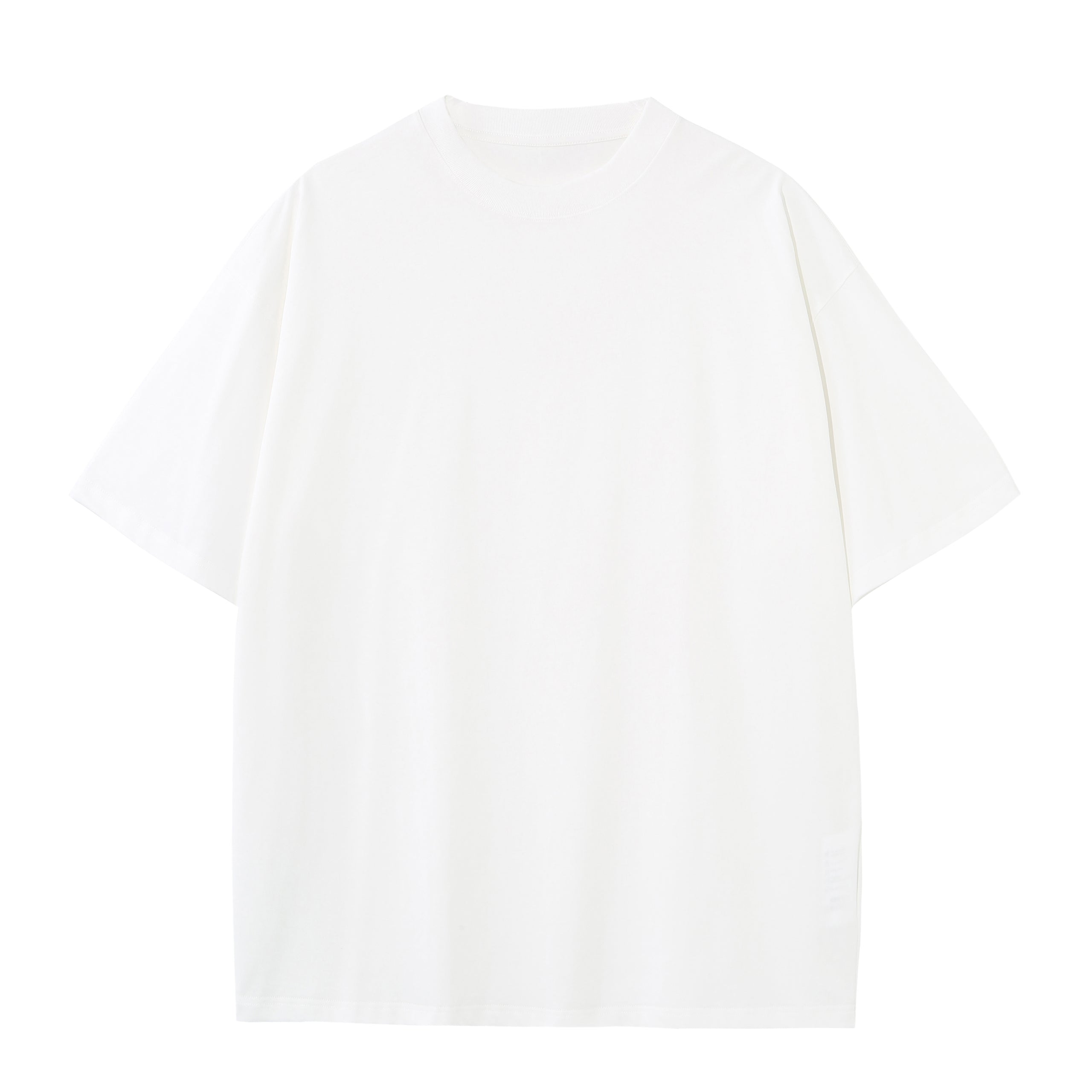 230GSM Solid Color Tee - White - Front View