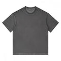 240GSM Women Ombre Washed Cropped Tee - Black - Front View