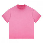 240GSM Women Ombre Washed Cropped Tee - Pink - Front View