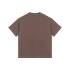 260GSM Pigment Dye Washed Tee - Brown - Back View