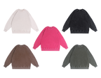 350GSM Snow Washed Crewneck Sweatshirt Midweight - Available Color Options