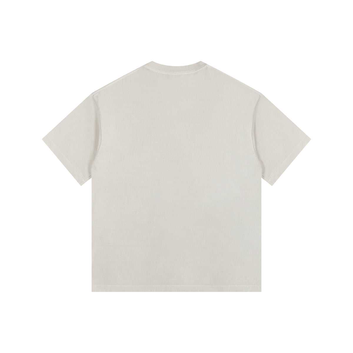 260GSM Pigment Dye Washed Tee - Almond - Back View