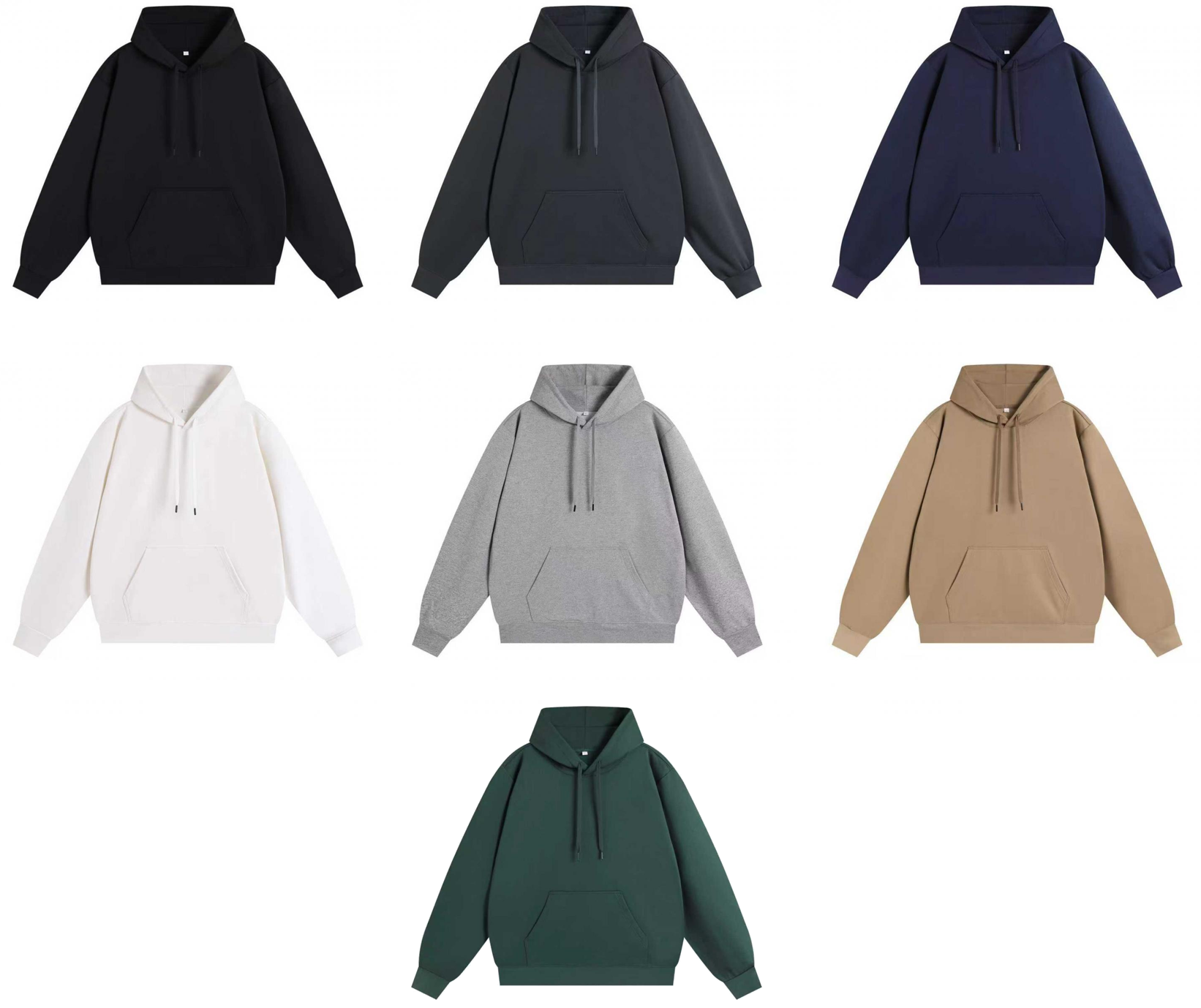 300GSM Solid Color Hoodie - Available Color Options