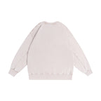 350GSM Snow Washed Crewneck Sweatshirt Midweight - White - Back View