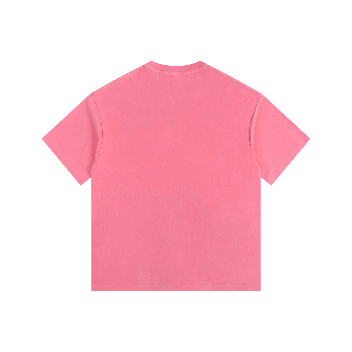 260GSM Pigment Dye Washed Tee - Juicy Red - Back View
