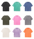 200GSM Vintage Snow Washed Tee - Available Color Options