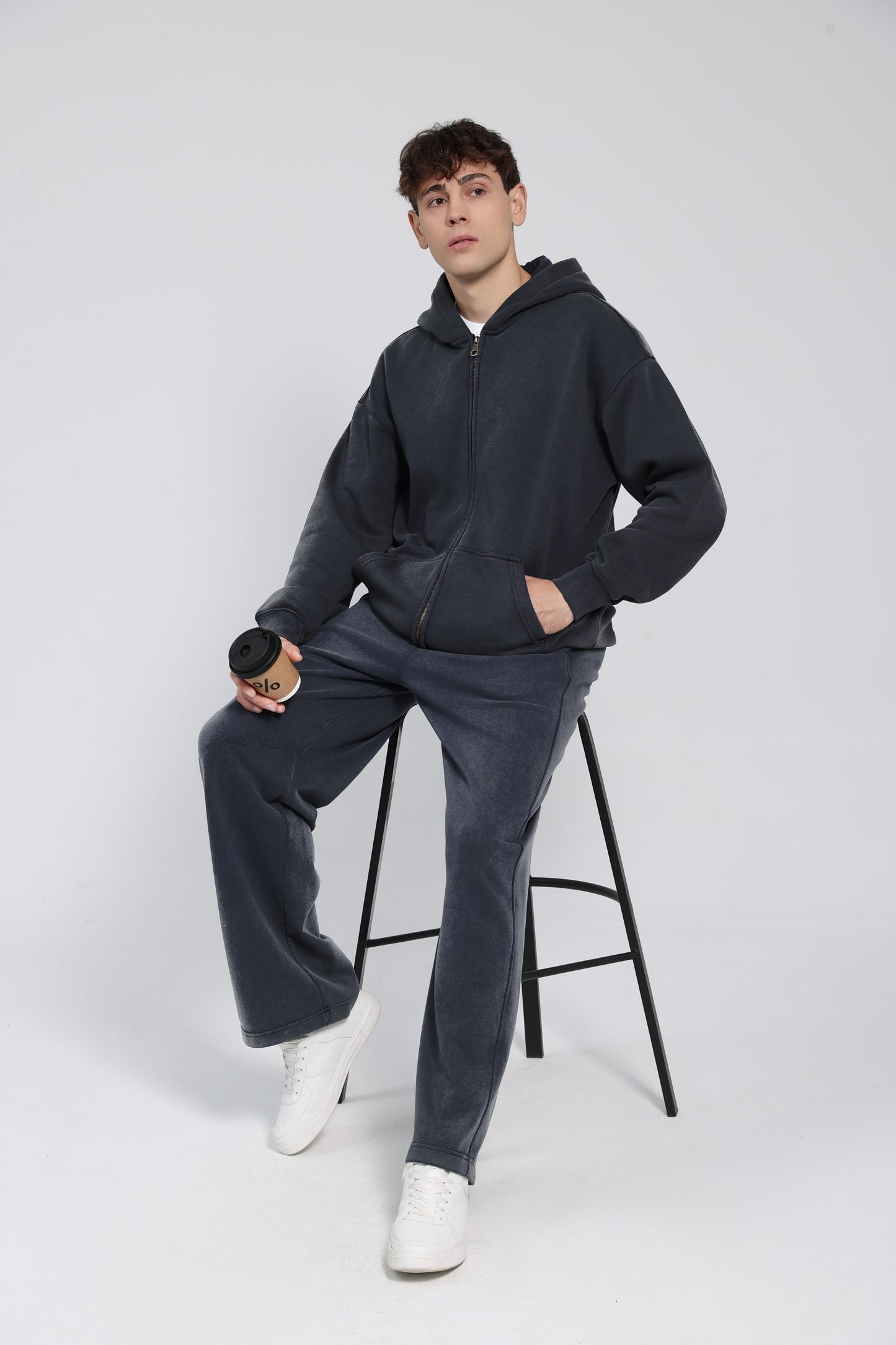 380GSM Zip Up Fleece Hoodie