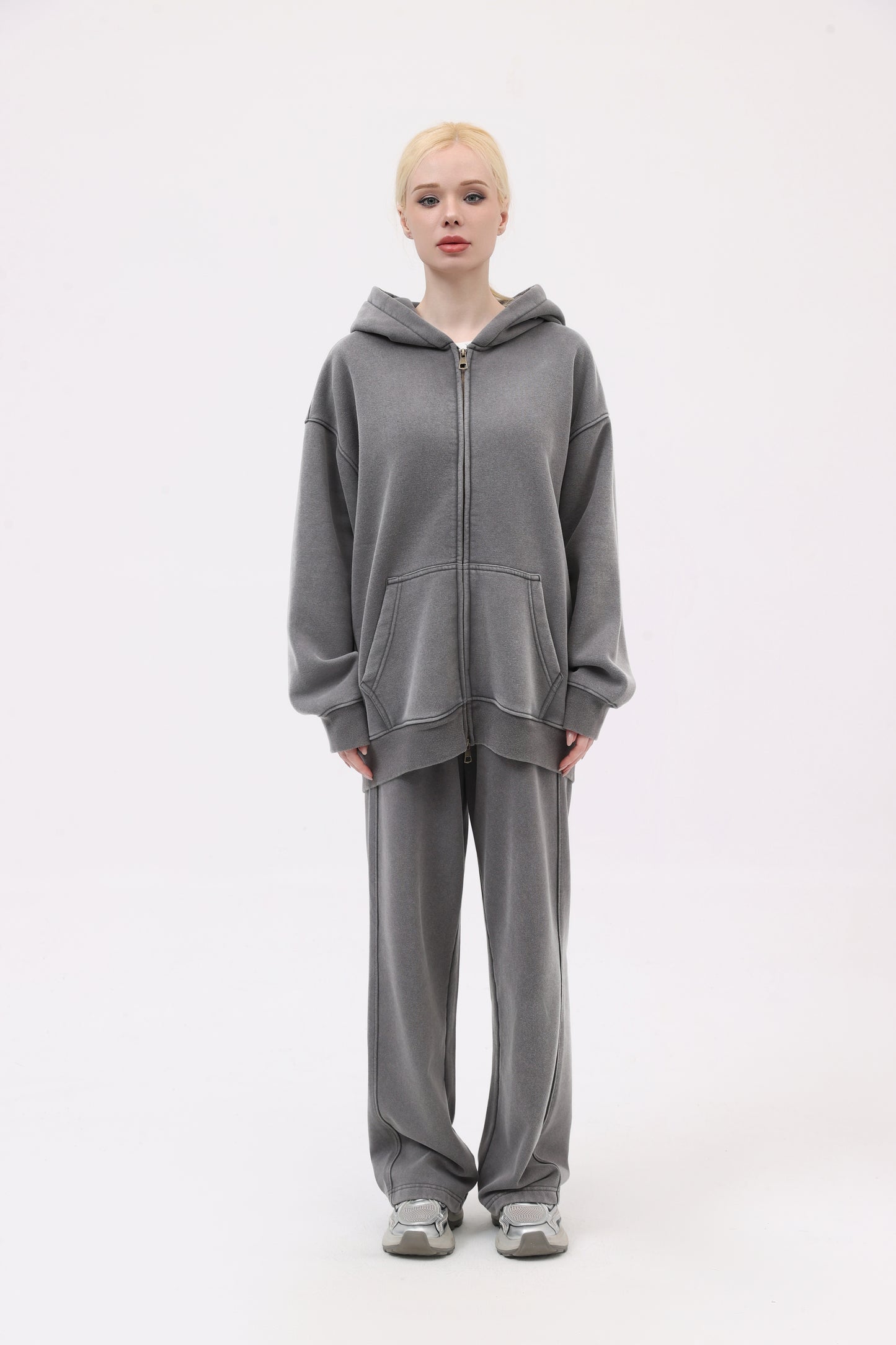 380GSM Zip Up Fleece Hoodie