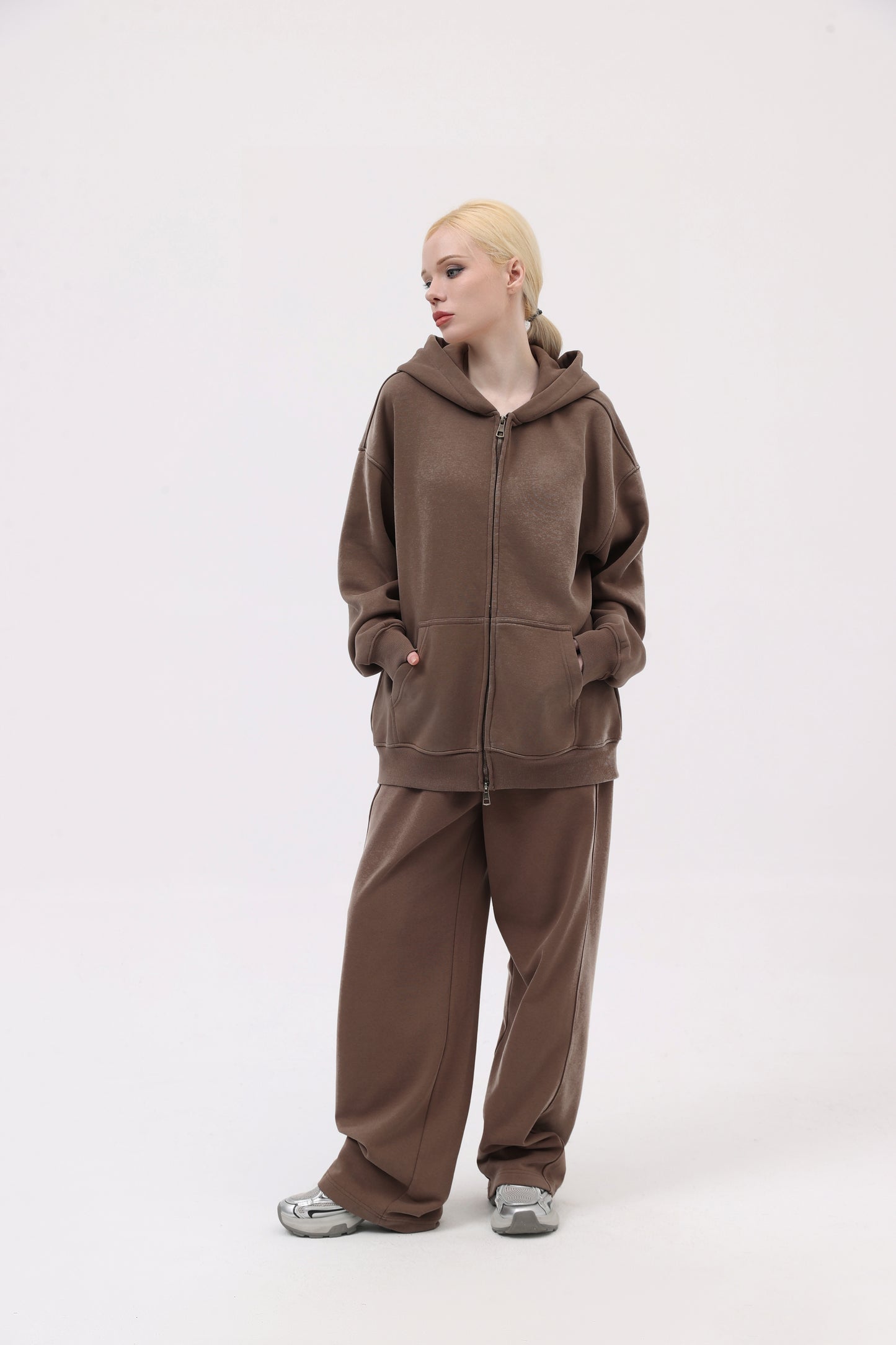 380GSM Zip Up Fleece Hoodie